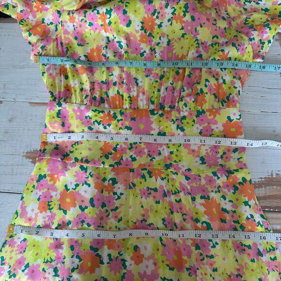 AFRM Jamie Open Back Midi Floral Dress Size Small - Picture 8 of 10